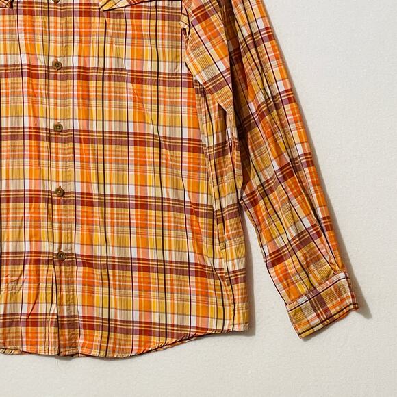 Exofficio Outdoor Shirt Men's Large Orange Long Sleeve Vented Quick Dry Pockets - Picture 4 of 6